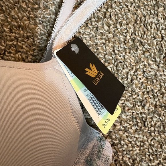 Wacoal Lace Accent Bra in White and Green - Picture 5 of 6